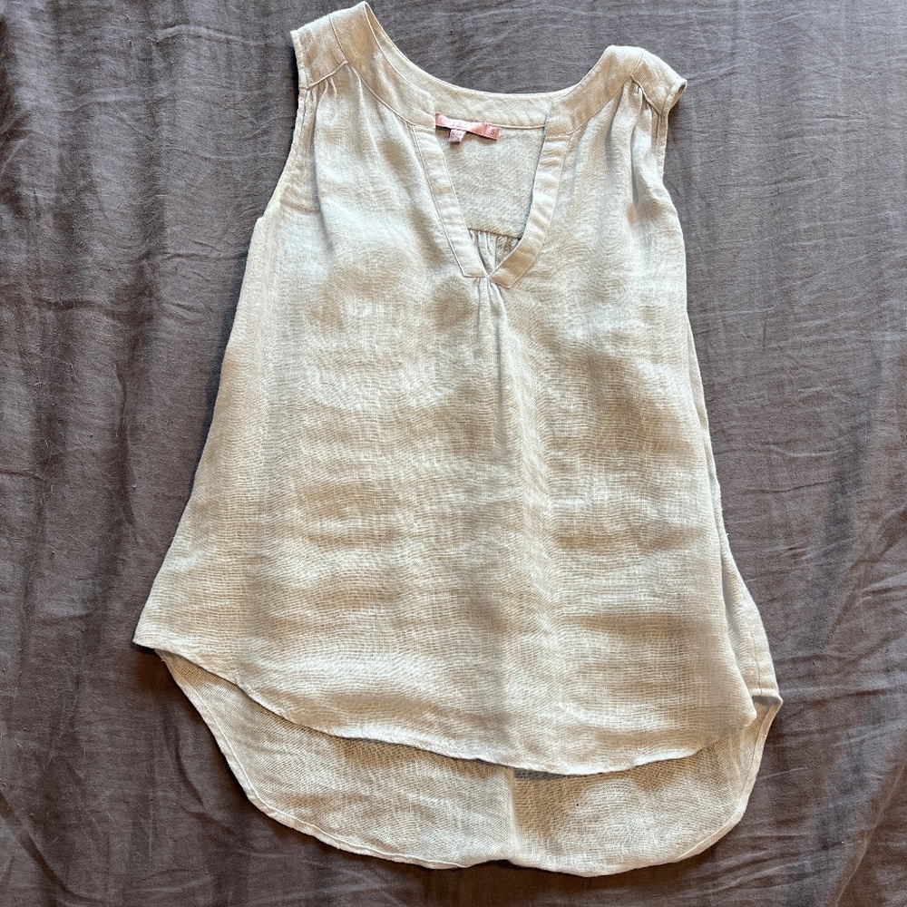 Grey linen tank top by Calypso